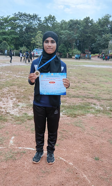 Tanaaz Fathima — Participated in Taluk Level U-14 Shot Put held in Mangalore.